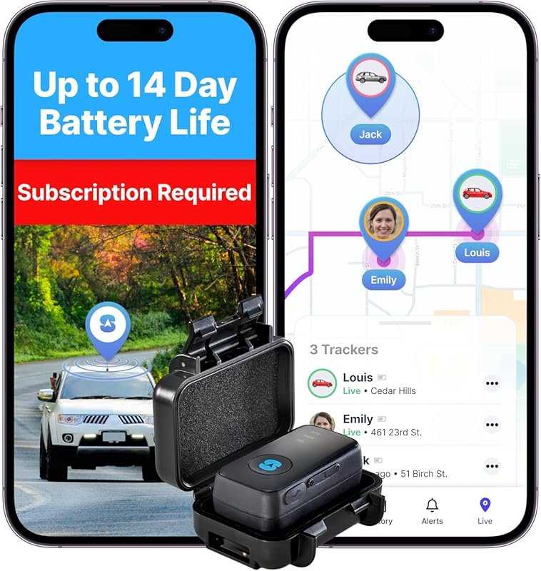 Spytec Atlas GPS Tracker with 14-Day Battery and Waterproof Case (Subs