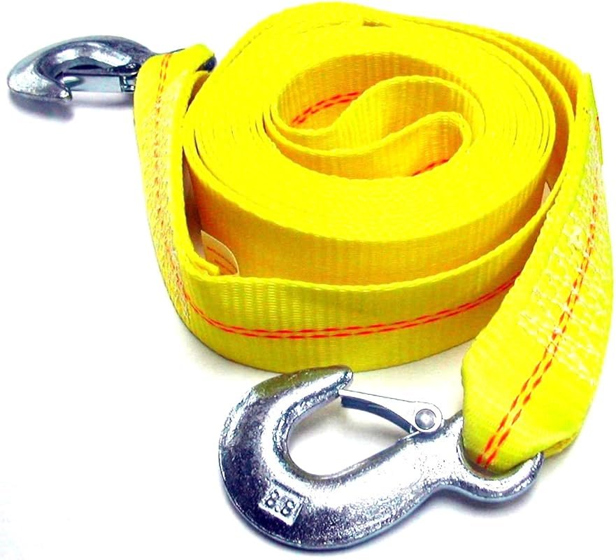 HFS 2-Inch by 30-Foot Polyester Tow Strap with 2 Hooks for 10,000 lb T