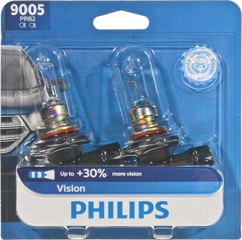 Philips 9005 Vision Upgrade Headlight Bulb for High and Low Beam Appli
