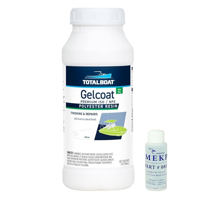 TotalBoat Marine Gelcoat in White for Boat Building Repair and Composi