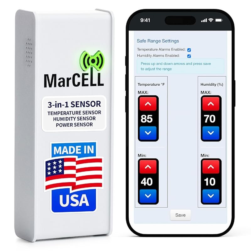 MarCELL Cellular Temperature, Humidity & Power Monitor  - Made in The 