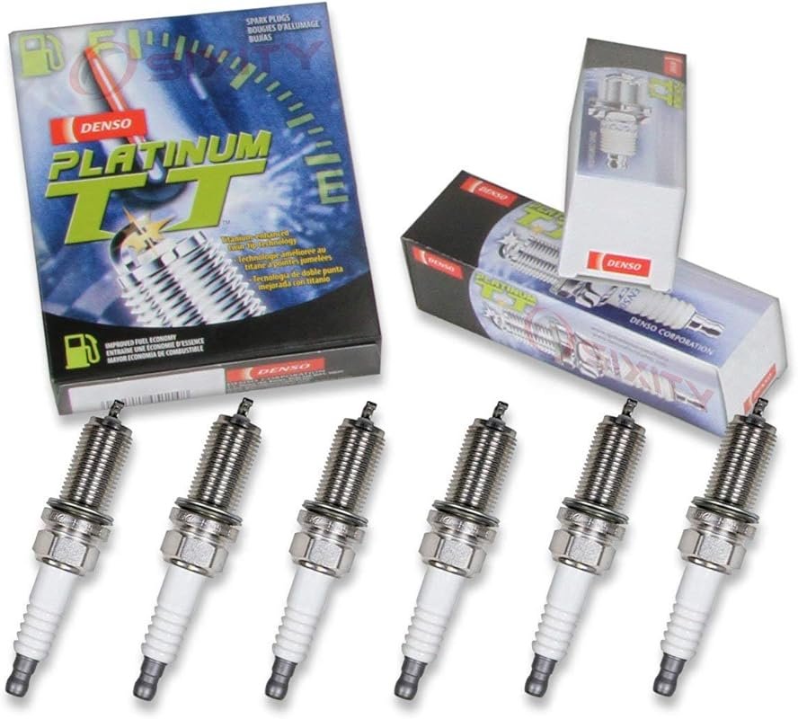 Denso 4503 Platinum TT Spark Plugs for Lexus GS300, Pack of 6
