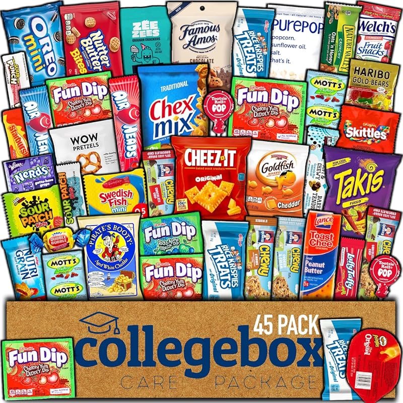 COLLEGEBOX Snack Box Valentines Variety Pack Care Package Gift Basket