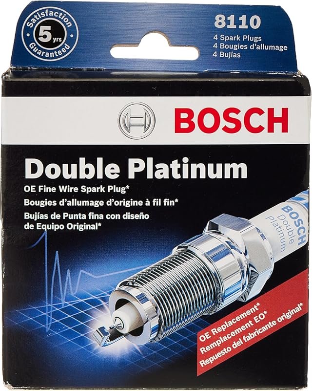 Bosch 8110 Fine Wire Double Platinum Spark Plug – Pack of 4