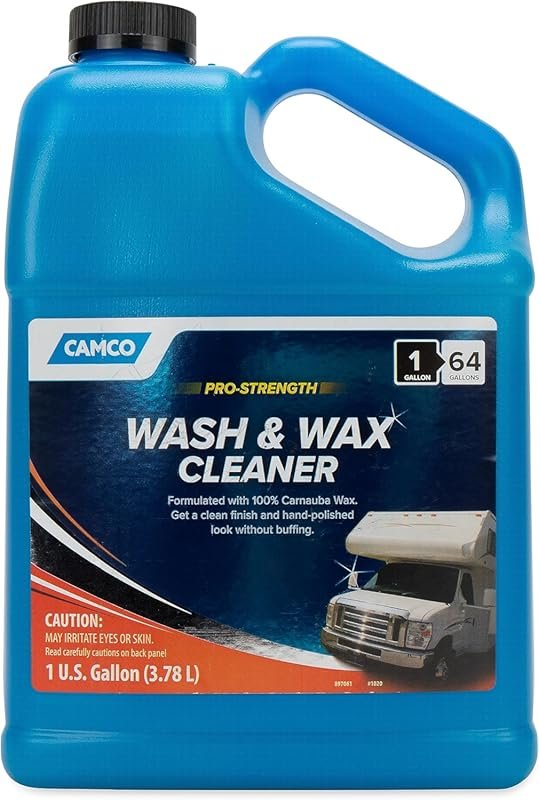 Camco Wash & Wax Cleaner for RVs, Trailers, and Vehicles - Contains 10