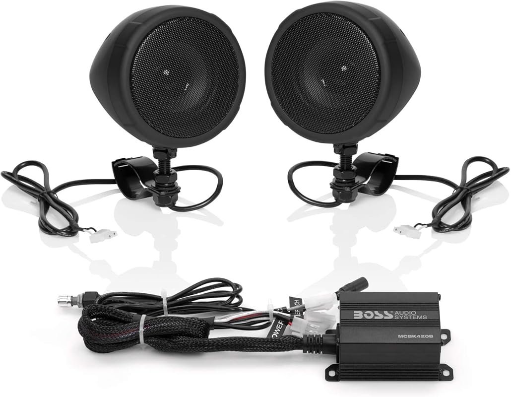 BOSS Audio Systems MCBK420B Motorcycle Speakers 2 Channel Amplifier: B
