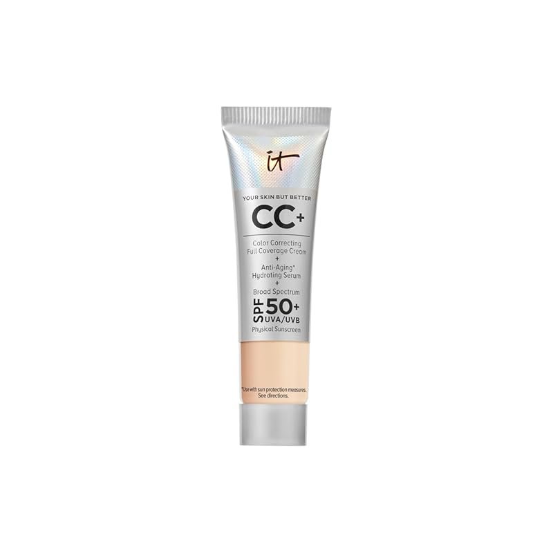 IT Cosmetics CC+ Cream Light offers full coverage, SPF 50+, color corr