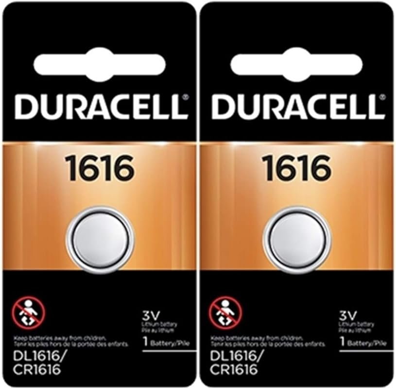 Duracell 1616 DL1616 CR1616 DL1616B2PK Coin Cell Watch Battery 3.0 Vol