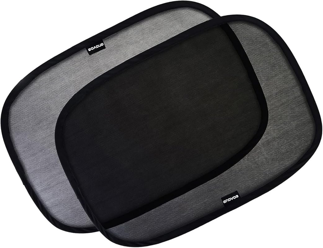 Enovoe 4-Pack Car Window Shades for Baby with Mesh Cling for UV and Gl
