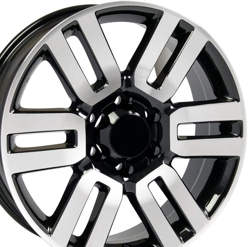 OE Wheels TY10 20 Inch Gloss Black Machined Rim for 4Runner, 6x139.7 B