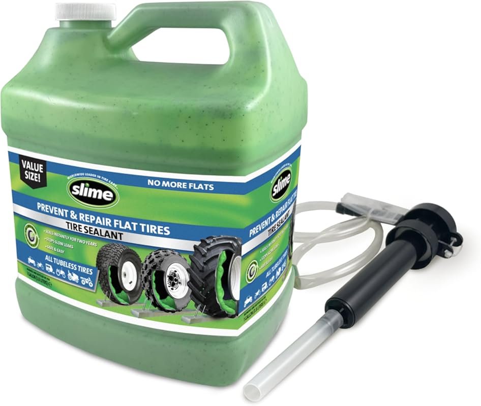 Slime Flat Tire Sealant for ATV and Off-Highway Tubeless Tires Non-Tox