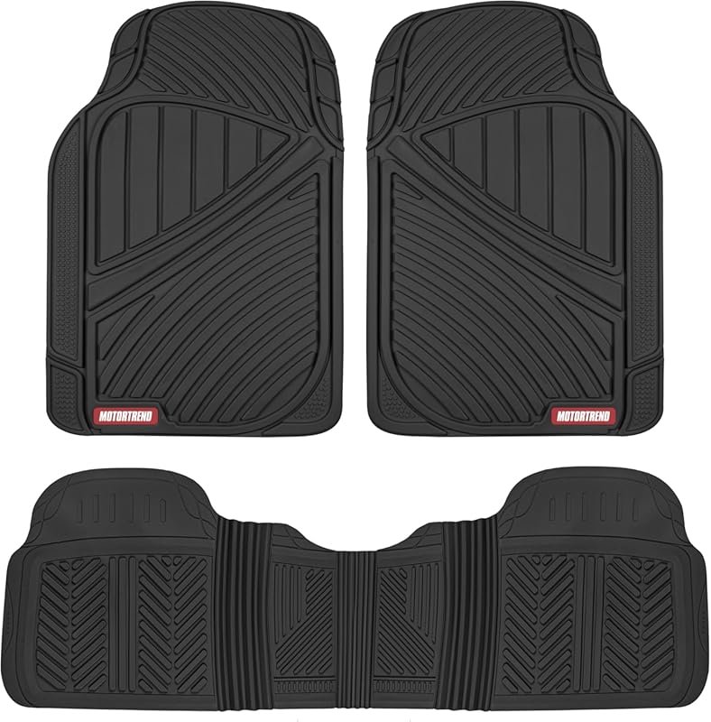 Motor Trend FlexTough Performance All Weather Rubber Car Floor Mats