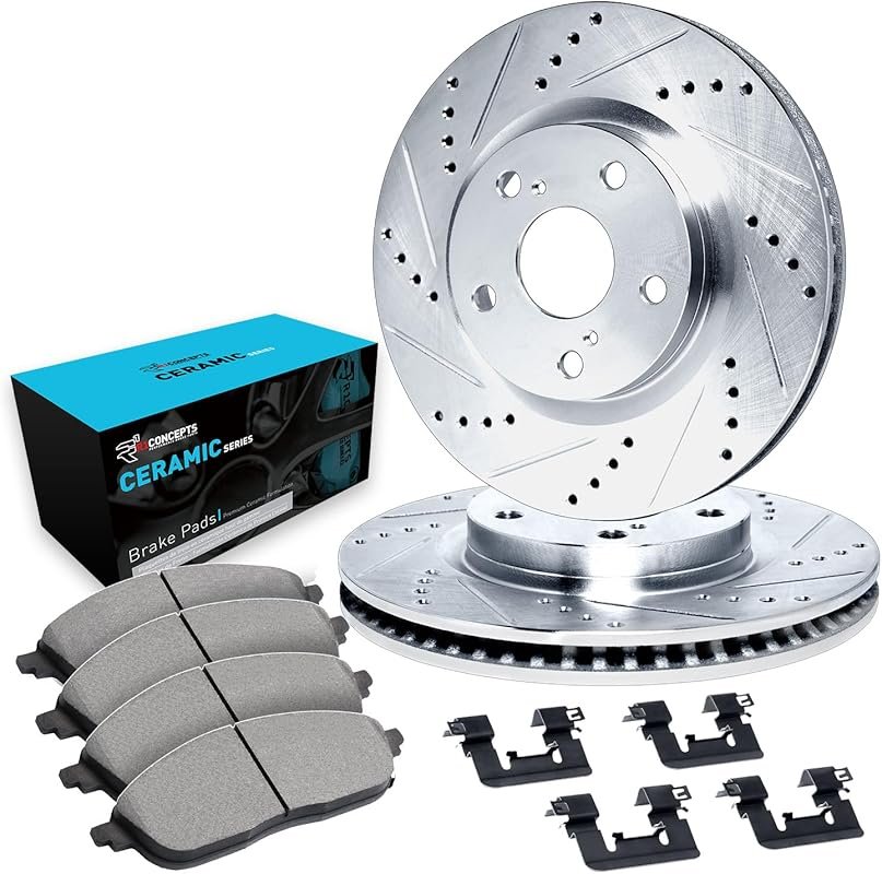 R1 Concepts Front Brake Kit for 2013–2021 Honda Accord with Drilled Sl