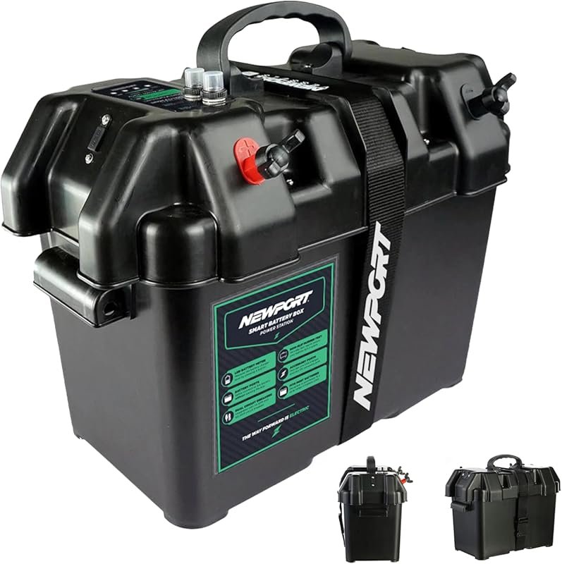 Newport Trolling Motor Smart Battery Box Power Center with USB and DC