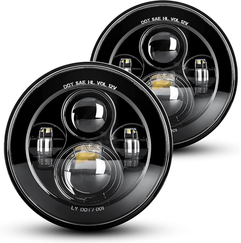 LX-Light 7-Inch Round LED Headlights for Jeep Wrangler JK and TJ with