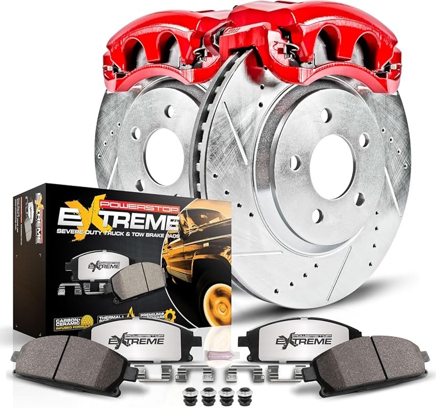 Power Stop Z36 Front Brake Kit with Carbon Fiber Ceramic Pads for Jeep