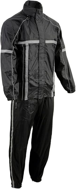 Milwaukee Leather MPM9510 Men's Black Water-Resistant Motorcycle Rain 