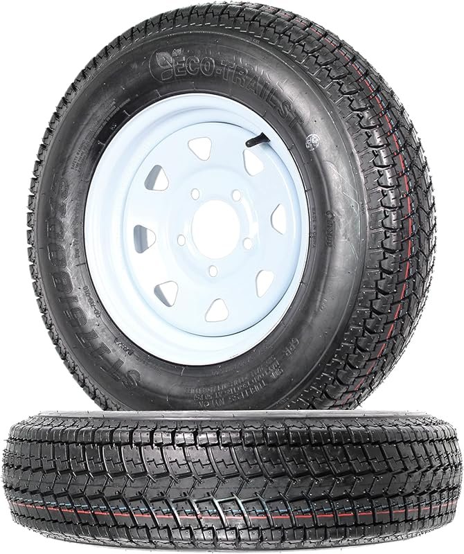 eCustomrim 2-Pack Trailer Tires and Wheels ST175/80D13 Load C 5-Lug 13