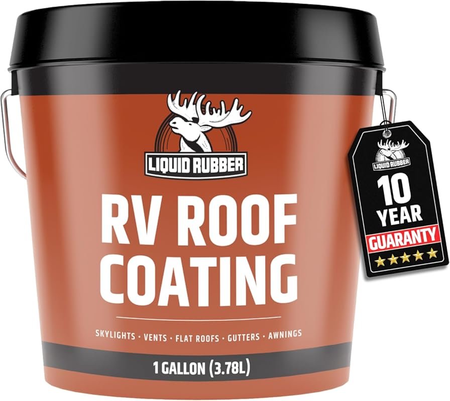 Liquid Rubber RV Roof Sealant with Solar Reflective Coating for EPDM, 