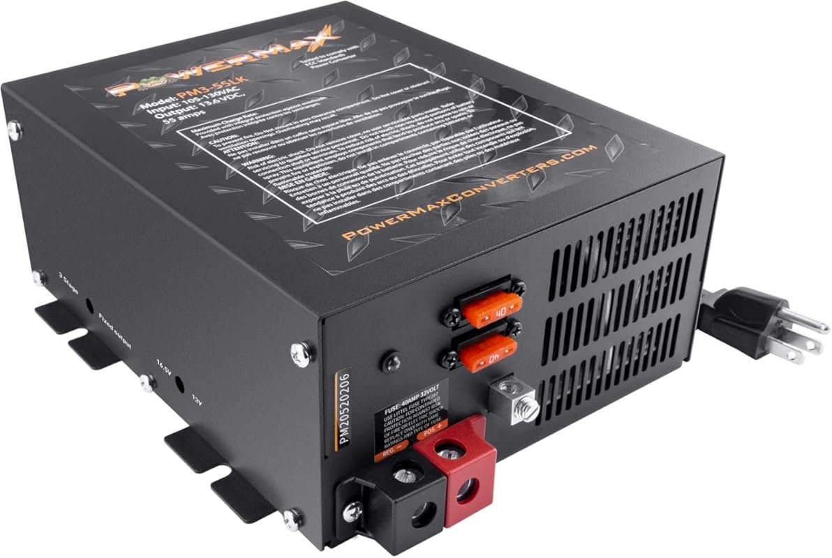 PowerMax 60 Amp 12V RV Smart Converter Charger with Adjustable Output 