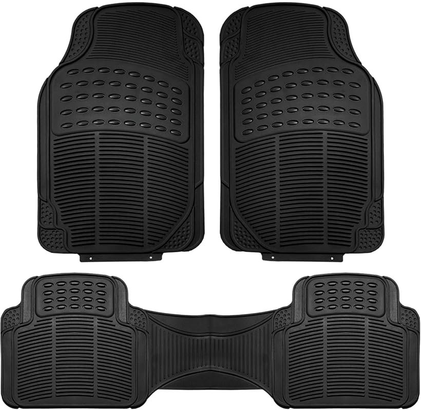 FH Group Universal Floor Mats: Heavy-Duty, All-Weather, Trimmable, 3-P