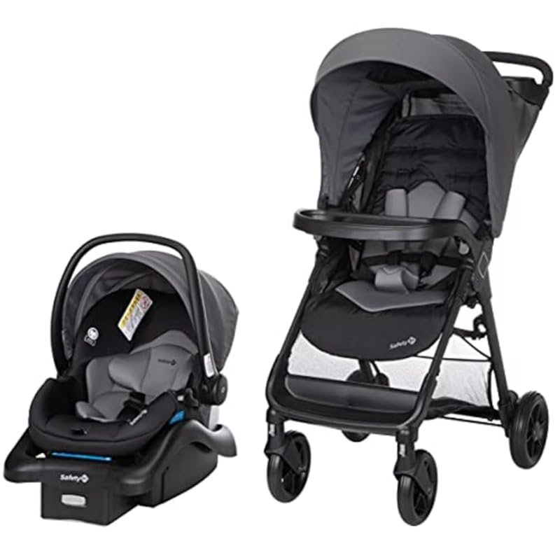 Safety 1st Smooth Ride Travel System with OnBoard FLX Infant Car Seat, Large Canopy, and Ample Storage