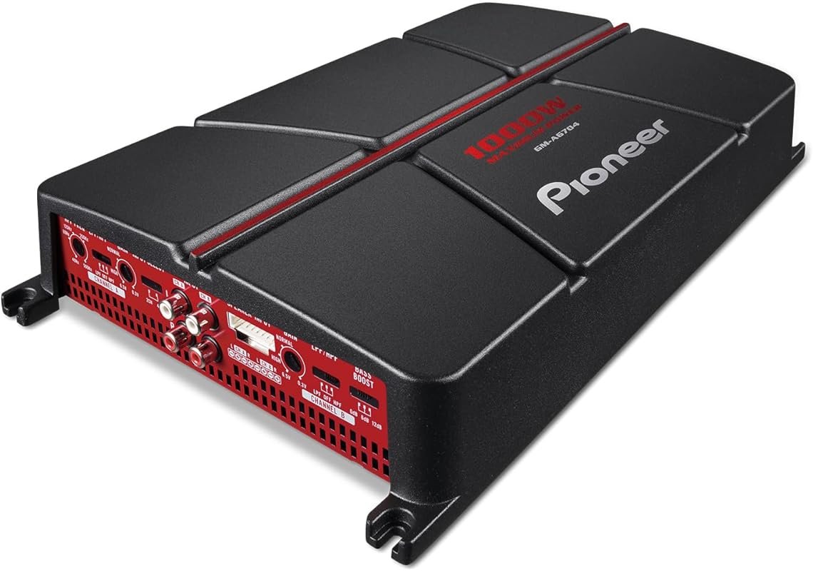 Pioneer GM-A6704 4-Channel Car Amplifier with 1000W Max, Class AB, and