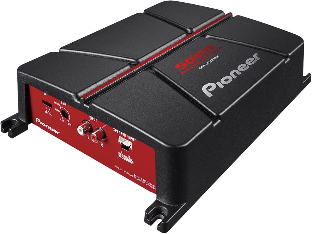 Pioneer GM-A3702 2-Channel Class AB Car Amplifier with 500W Max, Bridg