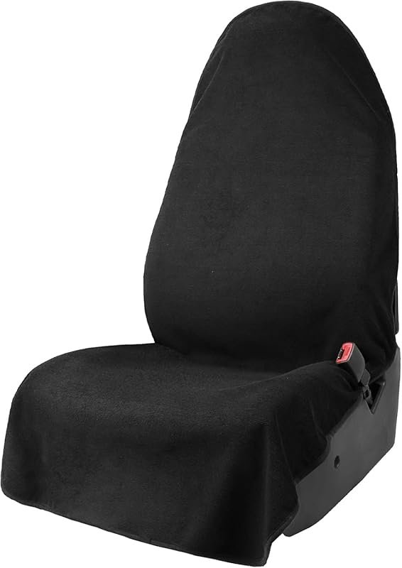Black waterproof sweat towel seat cover – universal non-slip fit for c