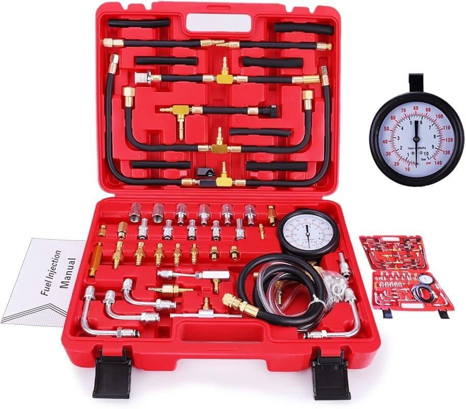 BETOOLL Pro Fuel Injection Pressure Tester Kit Gauge 0