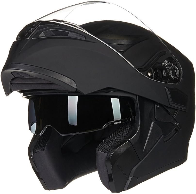 ILM Dual Visor Modular Full Face Motorcycle Helmet in 6 Colors, DOT Ce