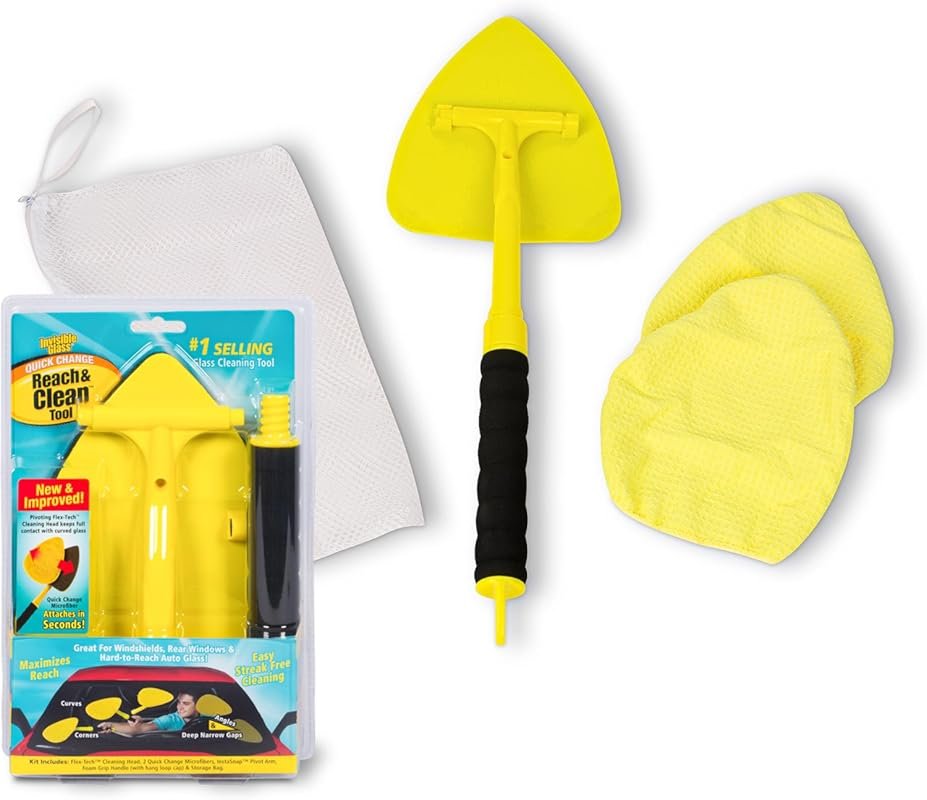 Invisible Glass Reach & Clean Windshield Cleaner Tool Kit with Extenda
