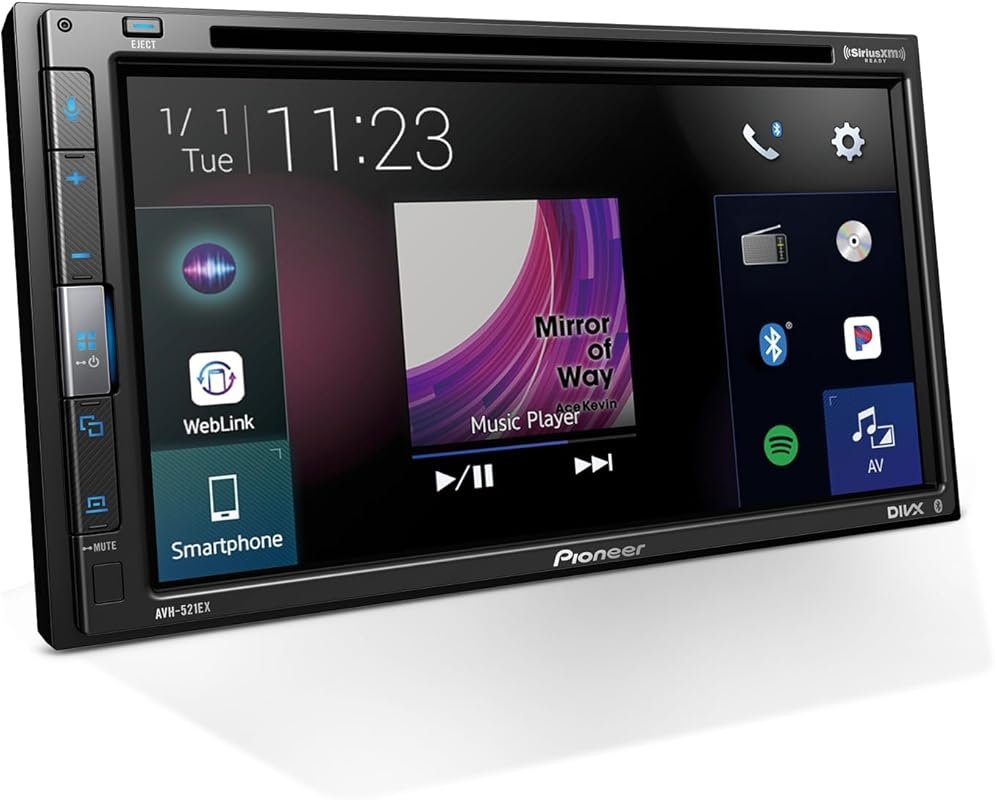 Pioneer AVH-521EX 6.8-inch resistive touchscreen car stereo with Bluet
