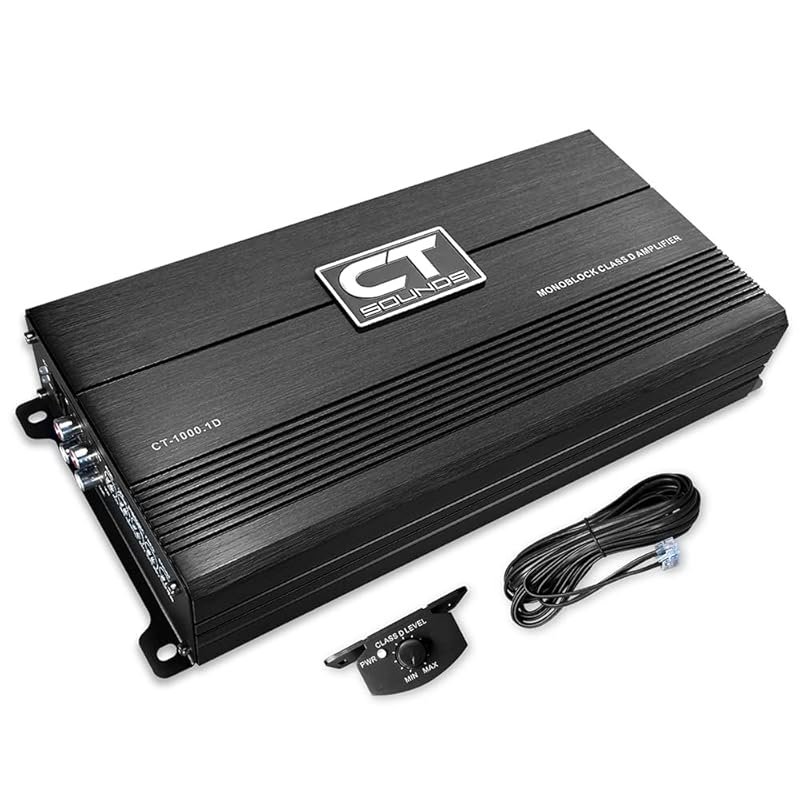 CT Sounds CT-1000.1D Compact Class D Monoblock Car Amplifier with 1000