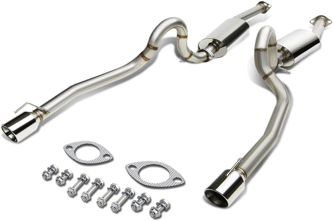 DNA MOTORING Stainless Steel Cat Back Exhaust for 96-04 Ford Mustang G