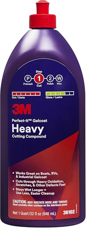 3M Perfect-It Gelcoat Heavy Cutting Compound for Fast Marine and RV Ox