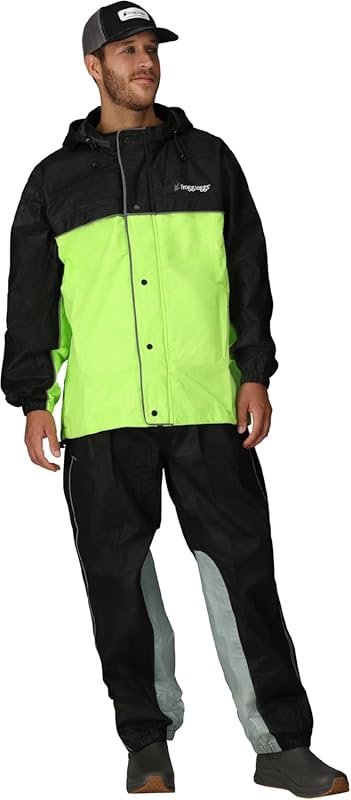FROGG TOGGS Men's Road Toad Reflective Waterproof Rain Jacket, Hivis G