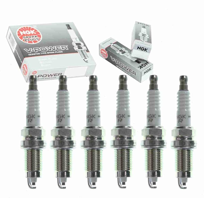 Set of 6 NGK V-Power Spark Plugs for Jeep Wrangler 4.0L Engine (1991-1