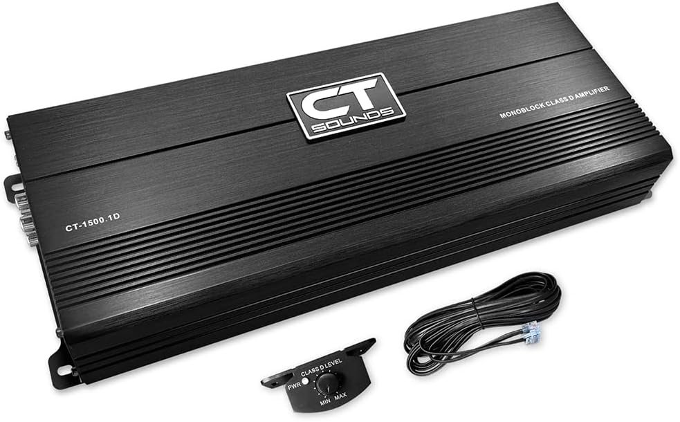 CT Sounds CT-1500.1D Compact Class D Monoblock Car Amplifier with 1500