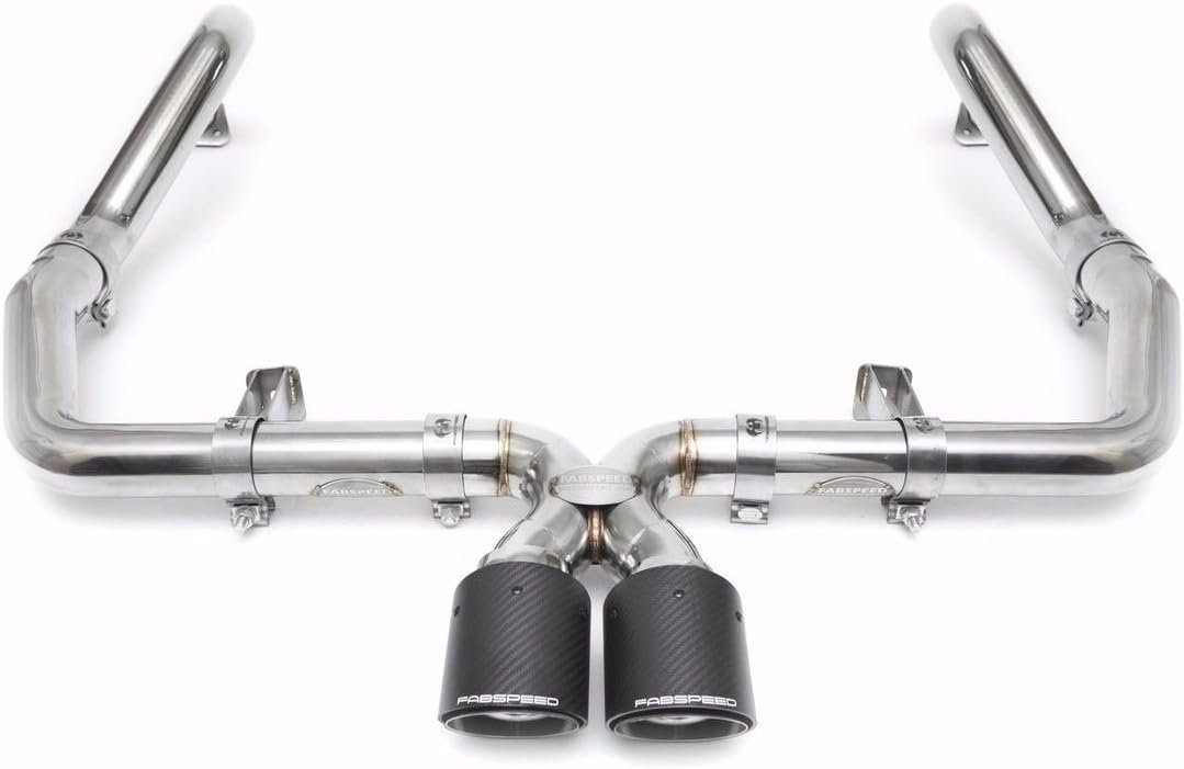 FABSPEED MAXFLO Cat-Back Exhaust System with Carbon Fiber Tips for 201