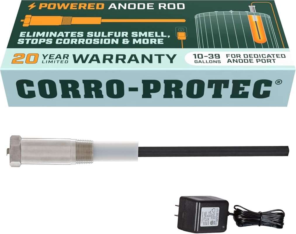 Corro-Protec Powered Titanium Anode Rod Eliminates Rotten Egg Smell an