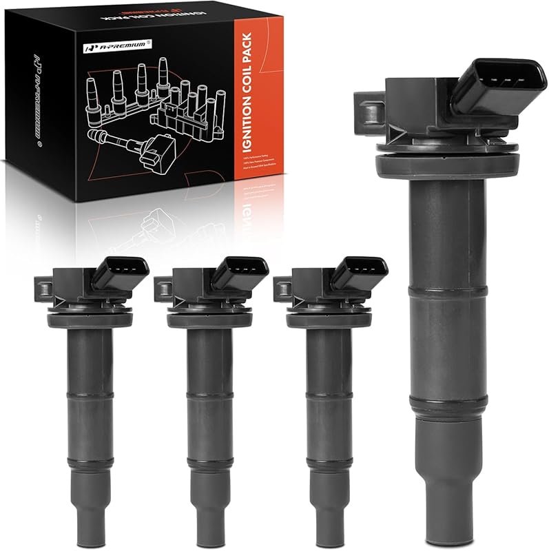 A-Premium Set of 4 Ignition Coil Pack Compatible with Toyota Corolla 2