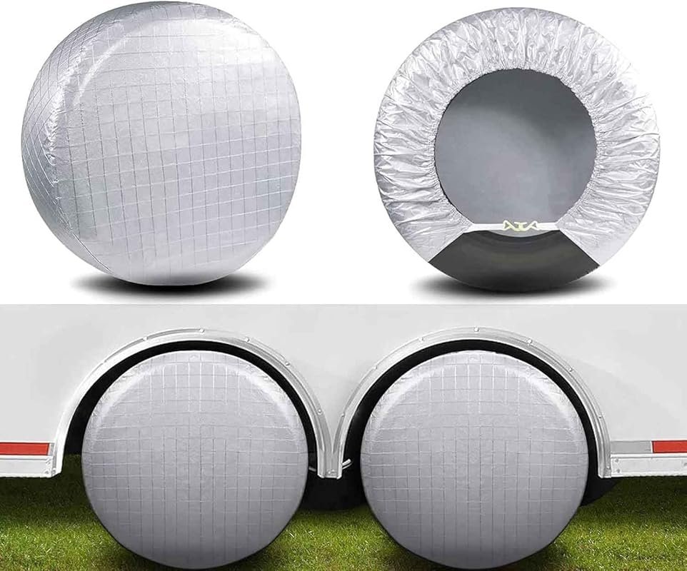 Amfor Waterproof Anti-UV Tire Cover Set for SUVs and Trucks - Fits 27-