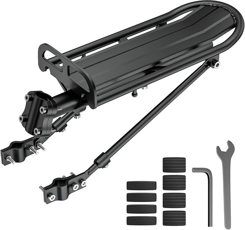Aluminum Alloy Bike Cargo Rack with Universal Mount for Rear Bicycle S
