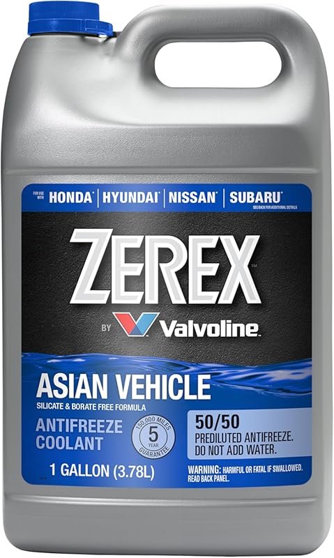Zerex Asian Vehicle Blue Silicate Free 50/50 Antifreeze Coolant in 1 G