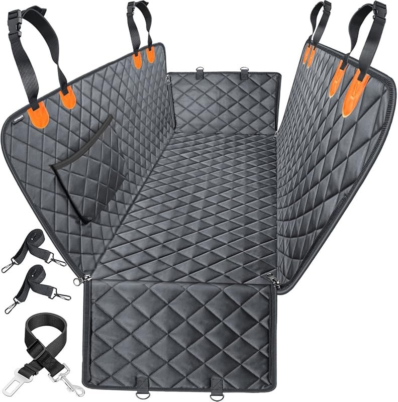 URPOWER 100% Waterproof Dog Car Seat Cover, Hammock Style, Heavy Duty 
