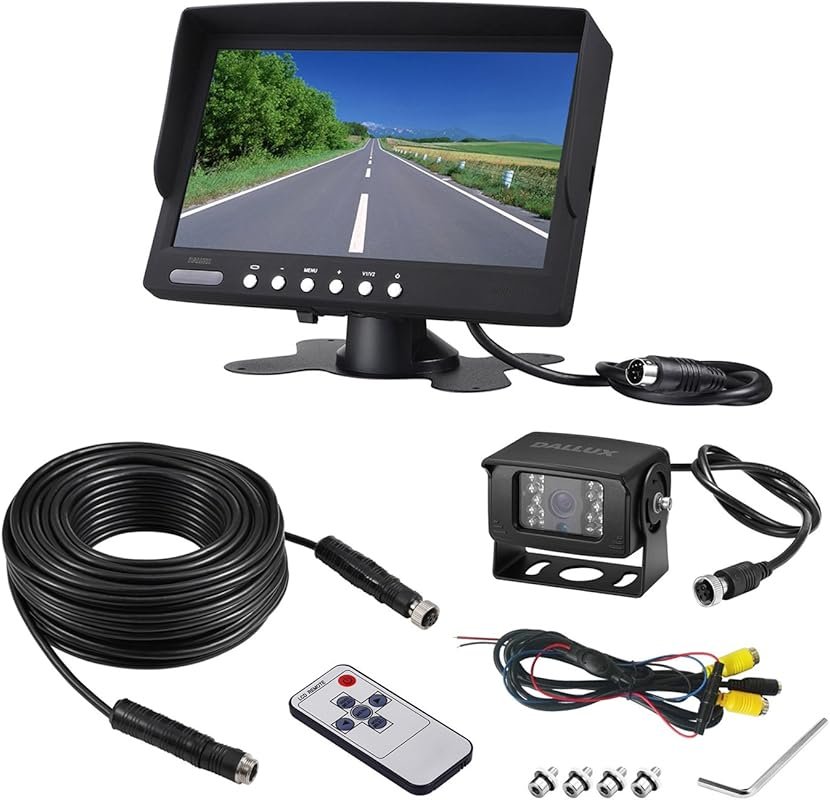 Truck Backup Camera System with 7-Inch Monitor Night Vision and Waterp