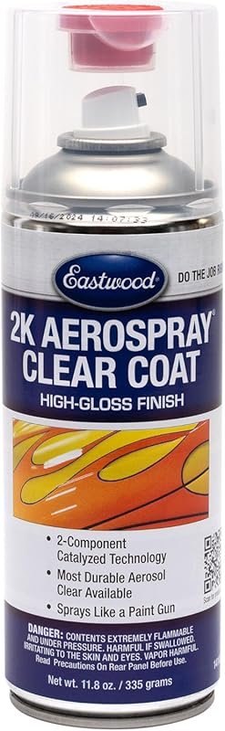 Eastwood 2K Aerosol Clear Coat Spray Paint for a Long-Lasting Automotive Finish