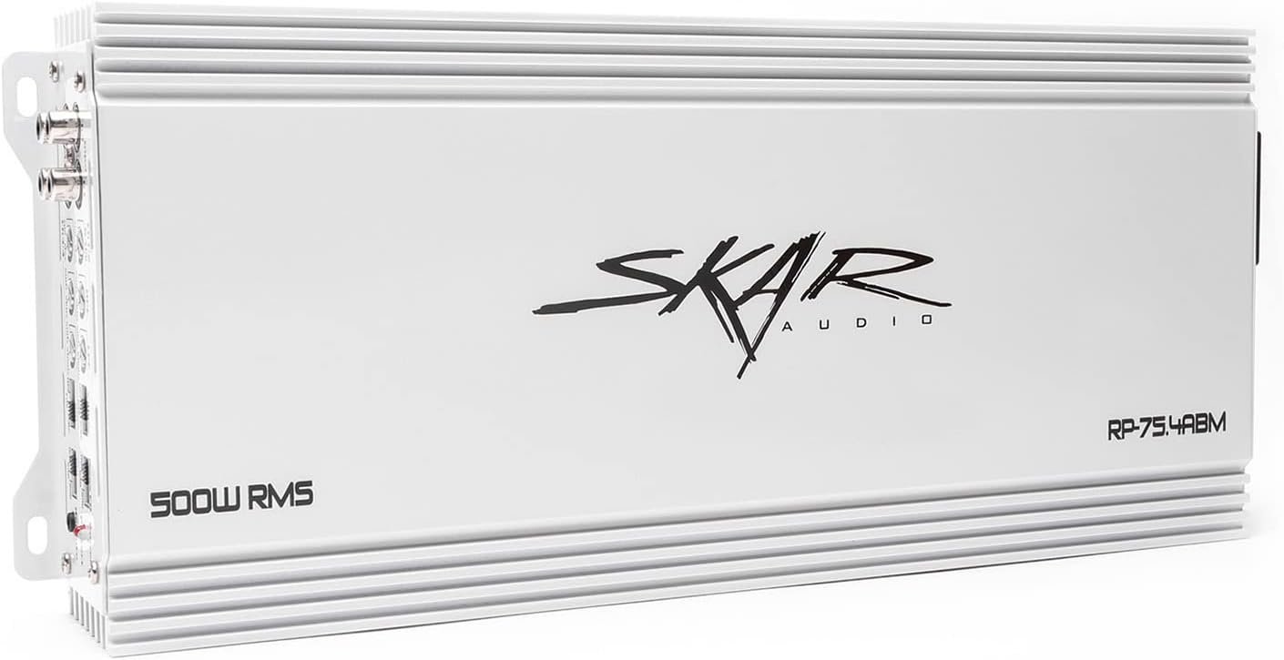 Skar Audio RP-75.4ABM 4-Channel Marine Amplifier with 500W Full-Range 