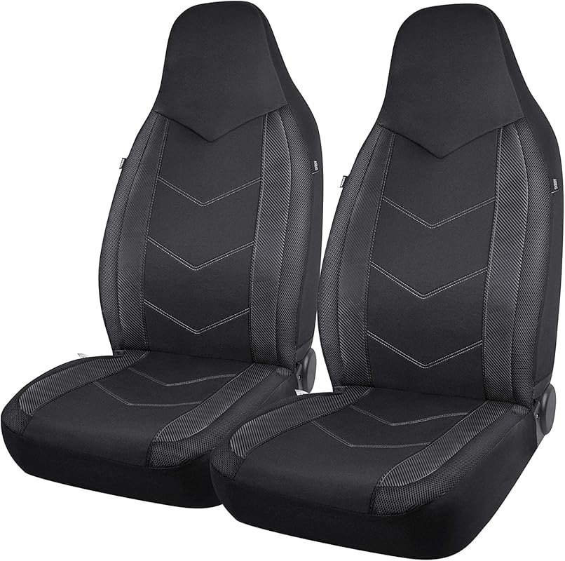 PIC AUTO High Back Sports Carbon Fiber Mesh Seat Covers – Universal Fi